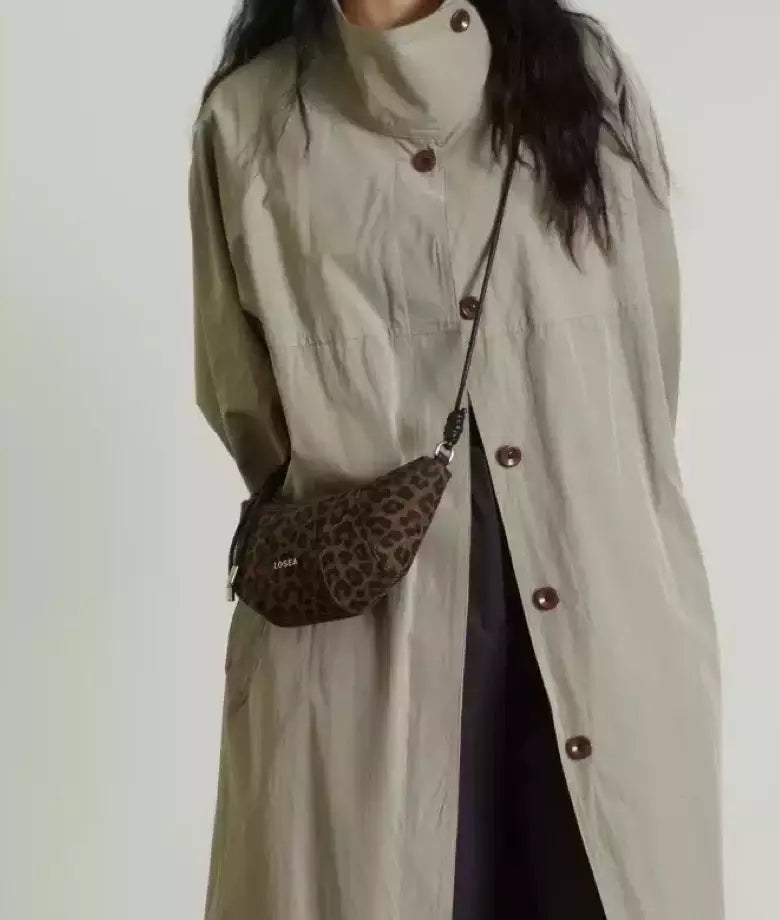 CROISSANT Leopard Print Shoulder Bag