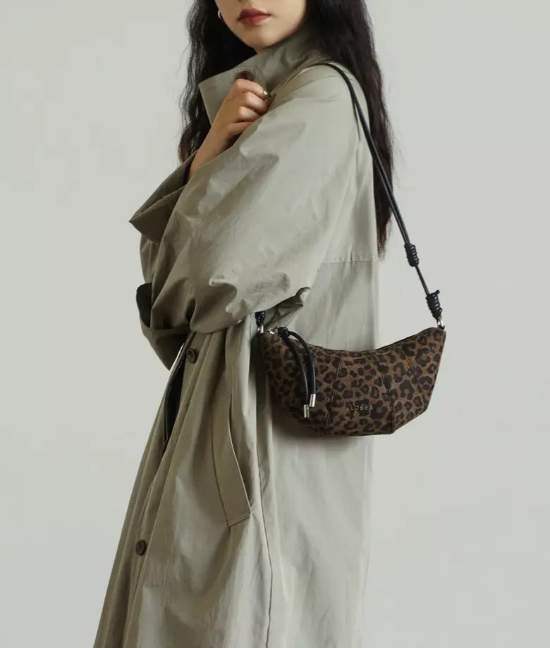 CROISSANT Leopard Print Shoulder Bag