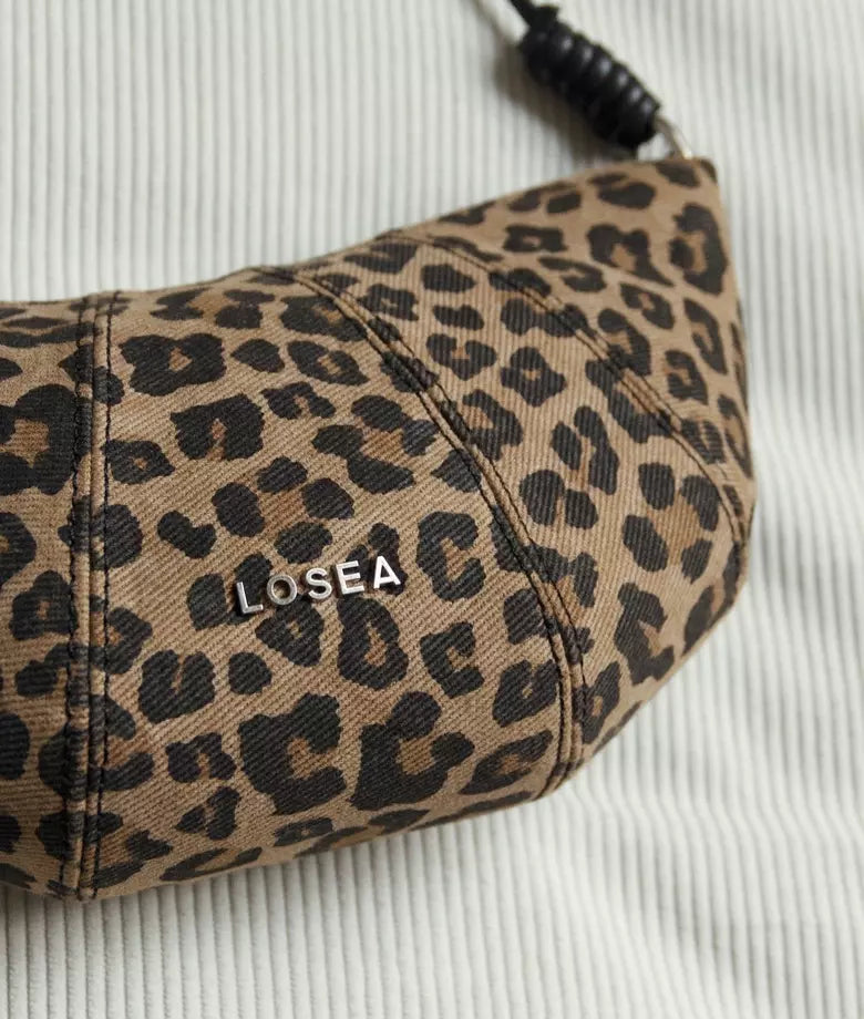 CROISSANT Leopard Print Shoulder Bag
