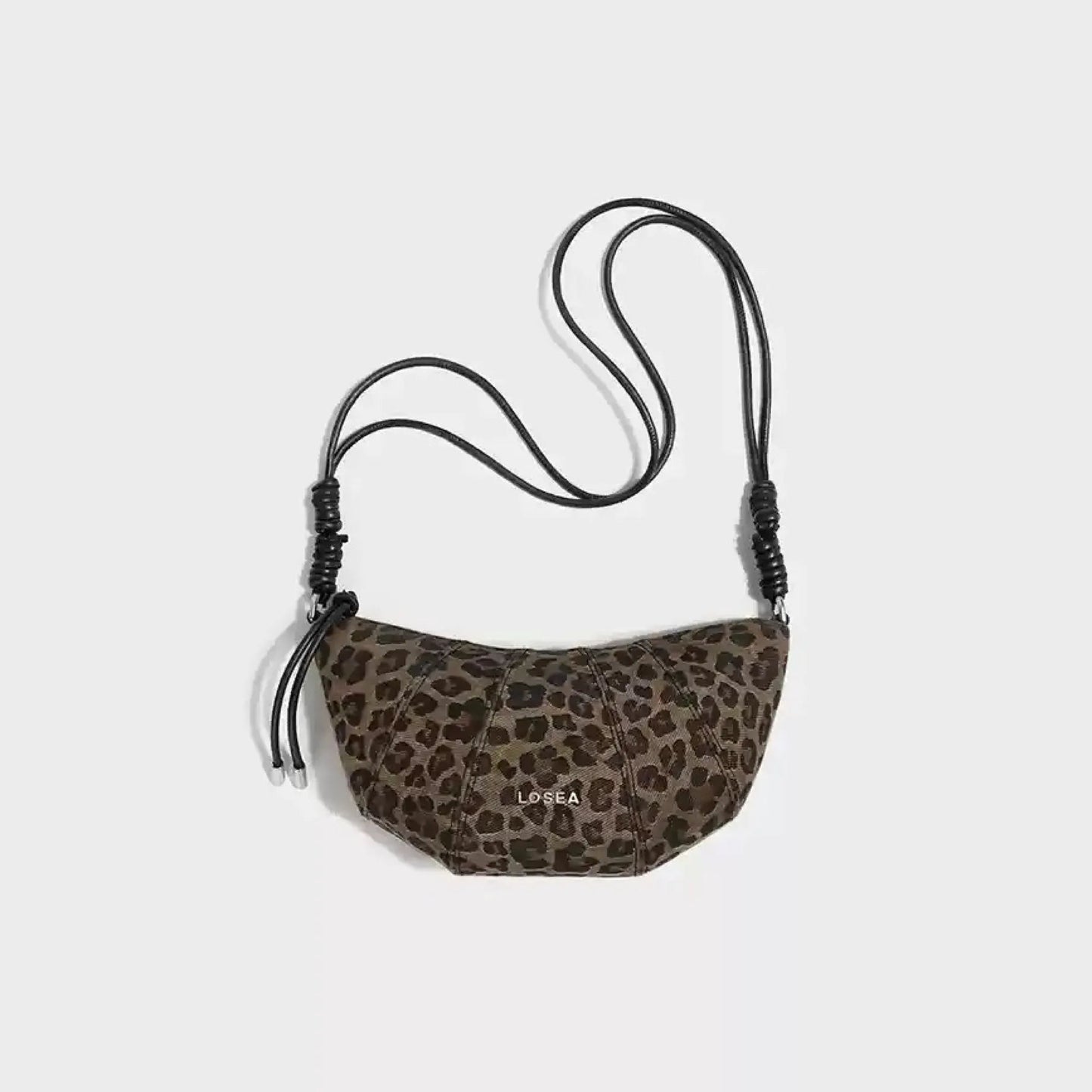 CROISSANT Leopard Print Shoulder Bag