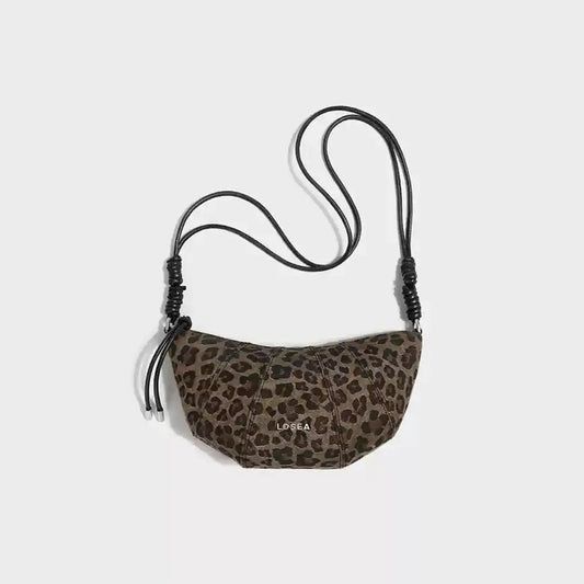 CROISSANT Leopard Print Shoulder Bag