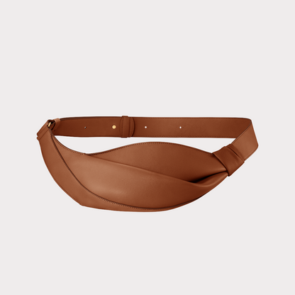 Smooth Leather Knot Crossbody Bag