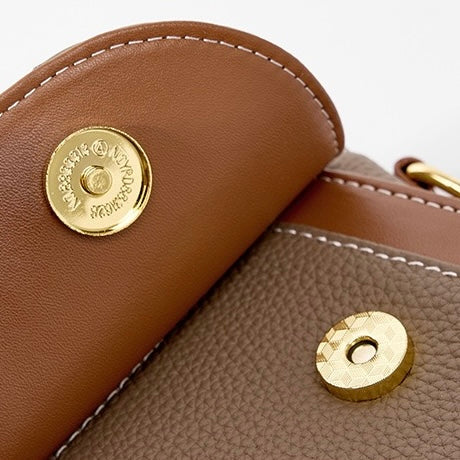 Luxe Leather Structured Top Handle Crossbody Bag
