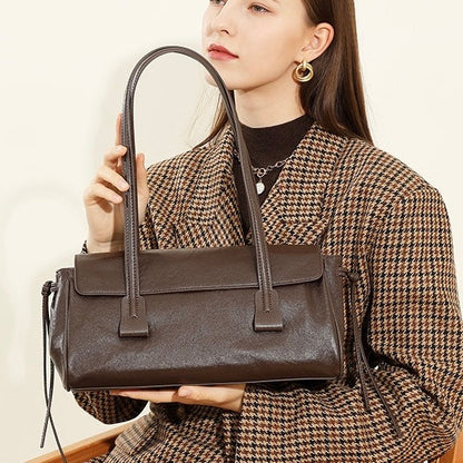 Vegetable Tanned Underarm Baguette Bag