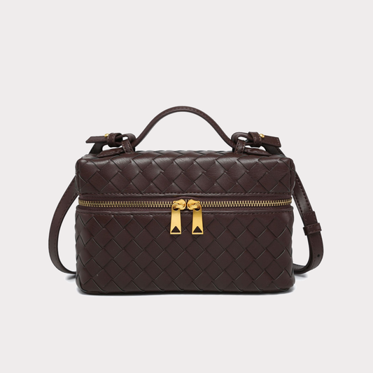 Geometric Woven Handbag
