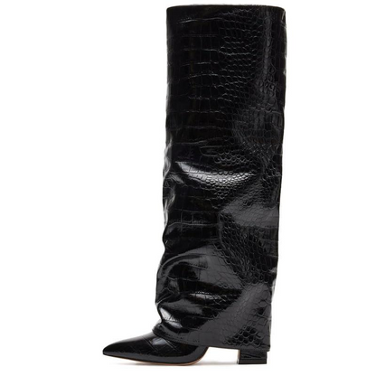 Fold Over Slouchy Shark Boots