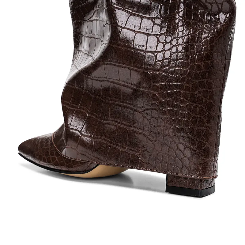 Fold Over Slouchy Shark Boots