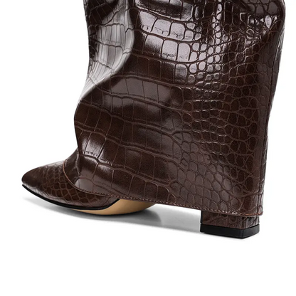 Fold Over Slouchy Shark Boots