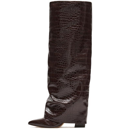 Fold Over Slouchy Shark Boots