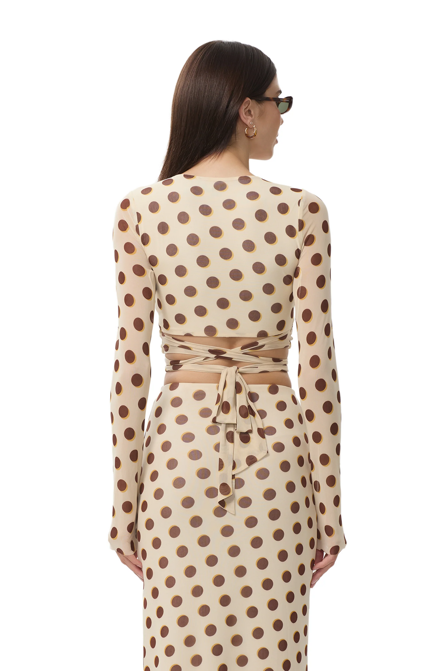 Polka Dot Top + Maxi Skirt