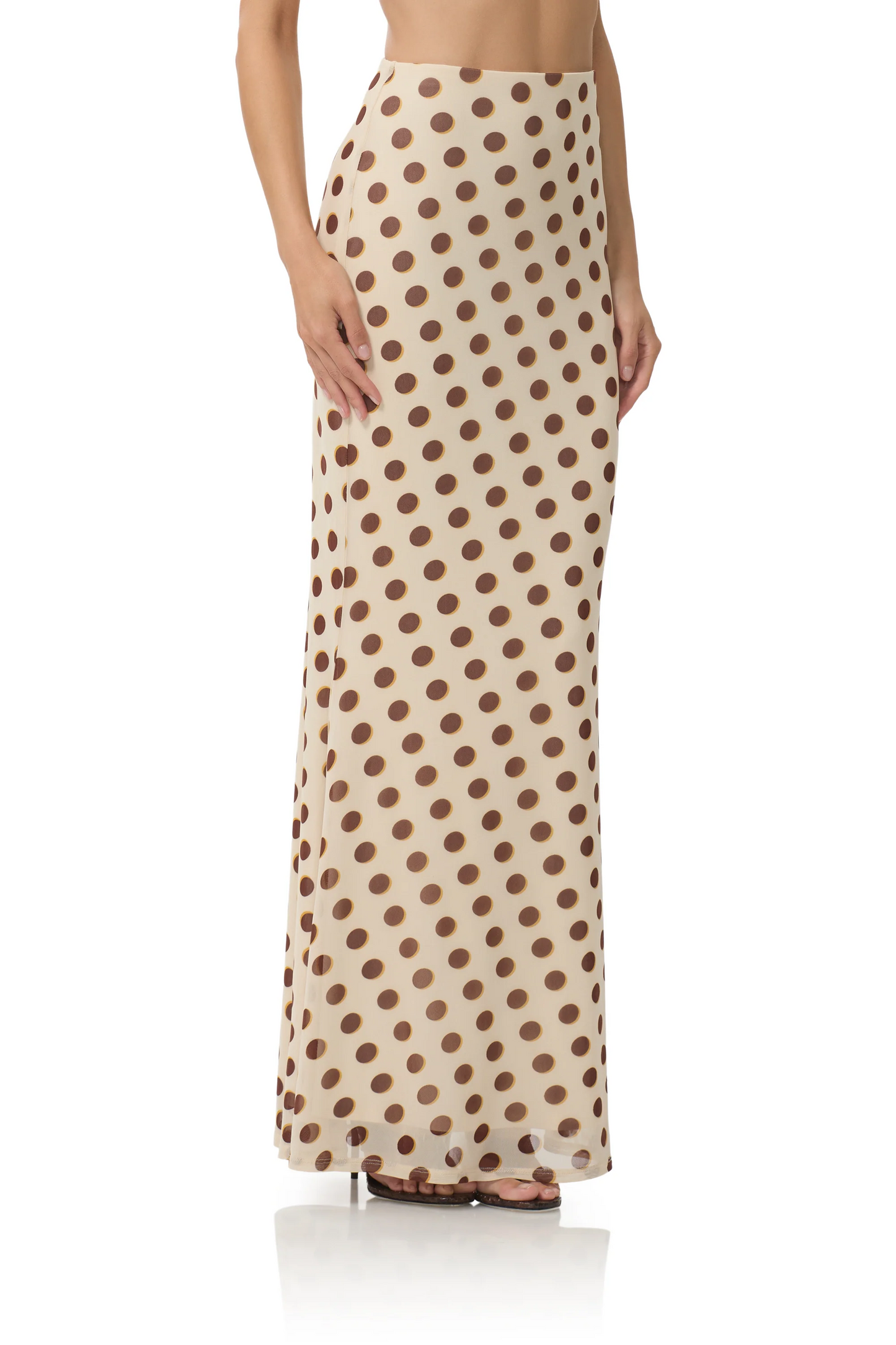 Polka Dot Top + Maxi Skirt