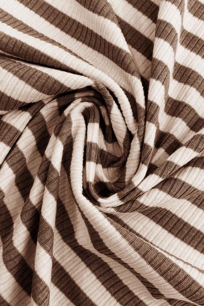 Loose Square Neck Striped Two-piece Suit