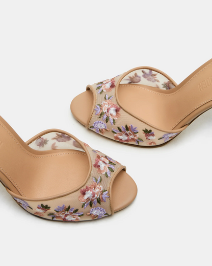 Mesh Floral Sandals