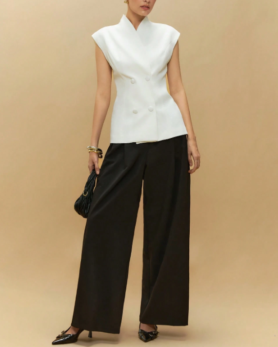 Sleeveless Simple Casual Thin Suit Jacket