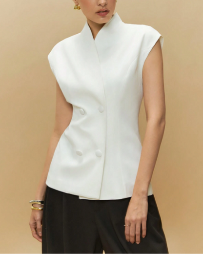 Sleeveless Simple Casual Thin Suit Jacket