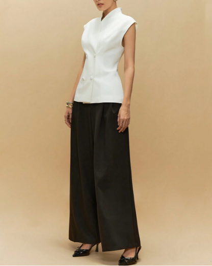 Sleeveless Simple Casual Thin Suit Jacket