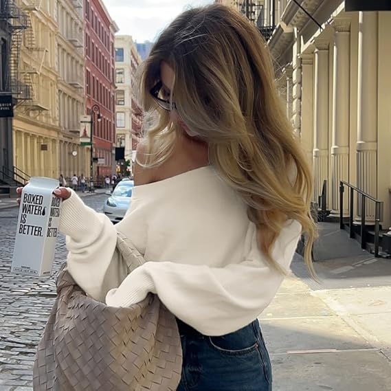 Off The Shoulder Ribbed Knit Sweater