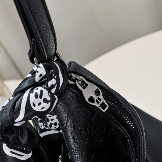Punk Studded Skull Oversized Shoulder Bag