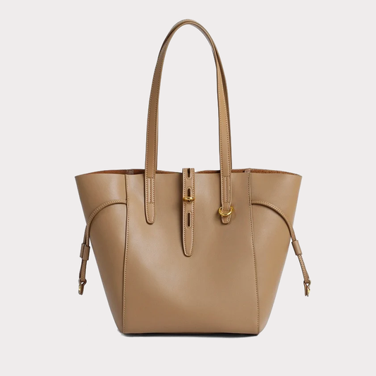 Women’s Genuine Leather Vintage Lock Buckle Tote Bag