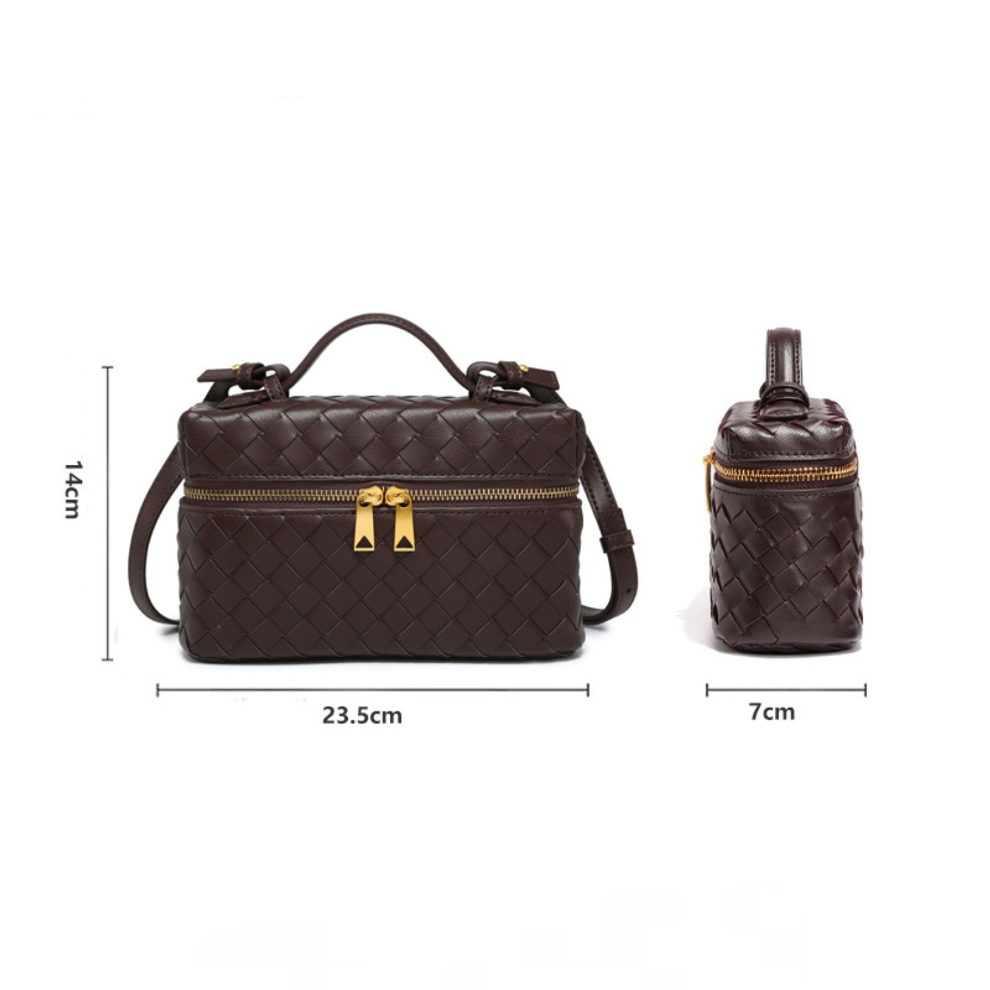 Geometric Woven Handbag