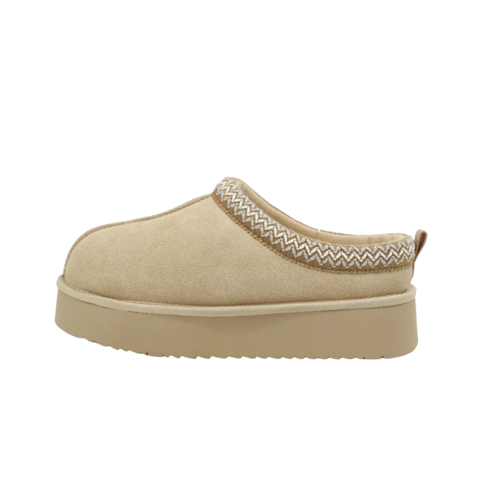 Platform Suede Braided Fluffy Slipper Shoes