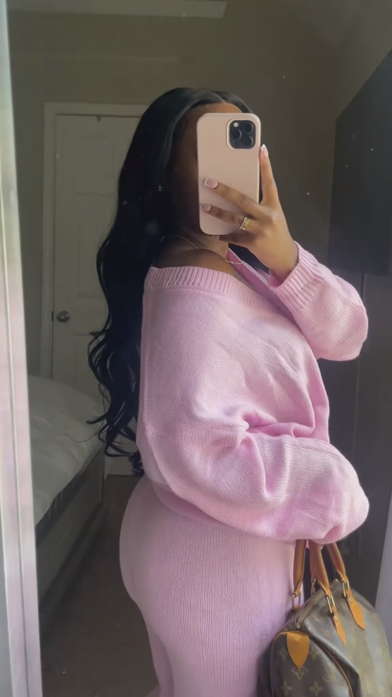 Solid Color V-neck Cardigan And Elastic Waist Wide-leg Pants Two-piece Set