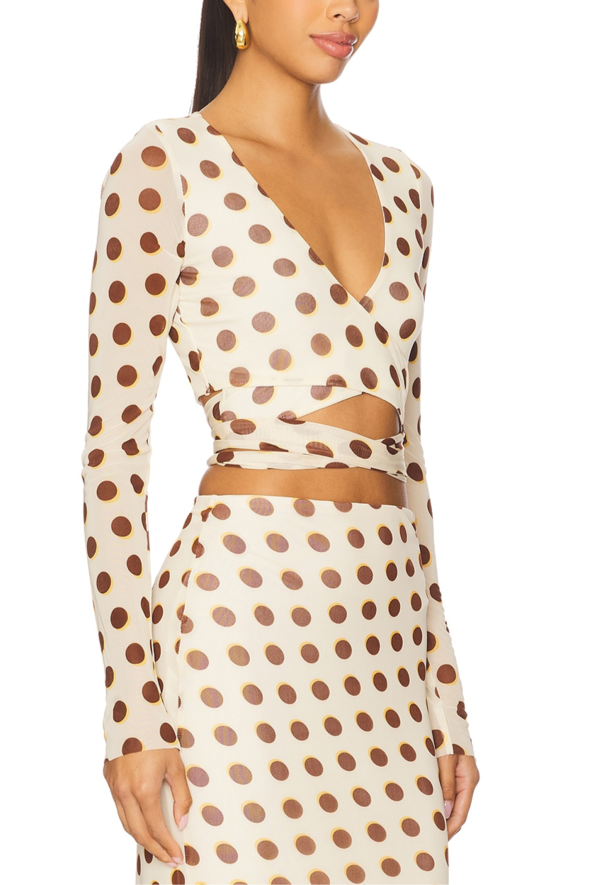 Polka Dot Top + Maxi Skirt