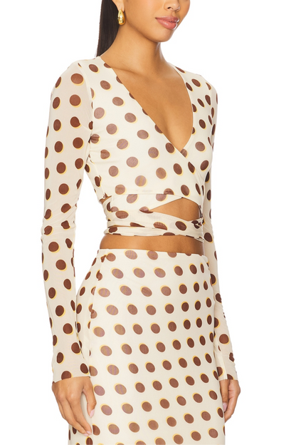 Polka Dot Top + Maxi Skirt