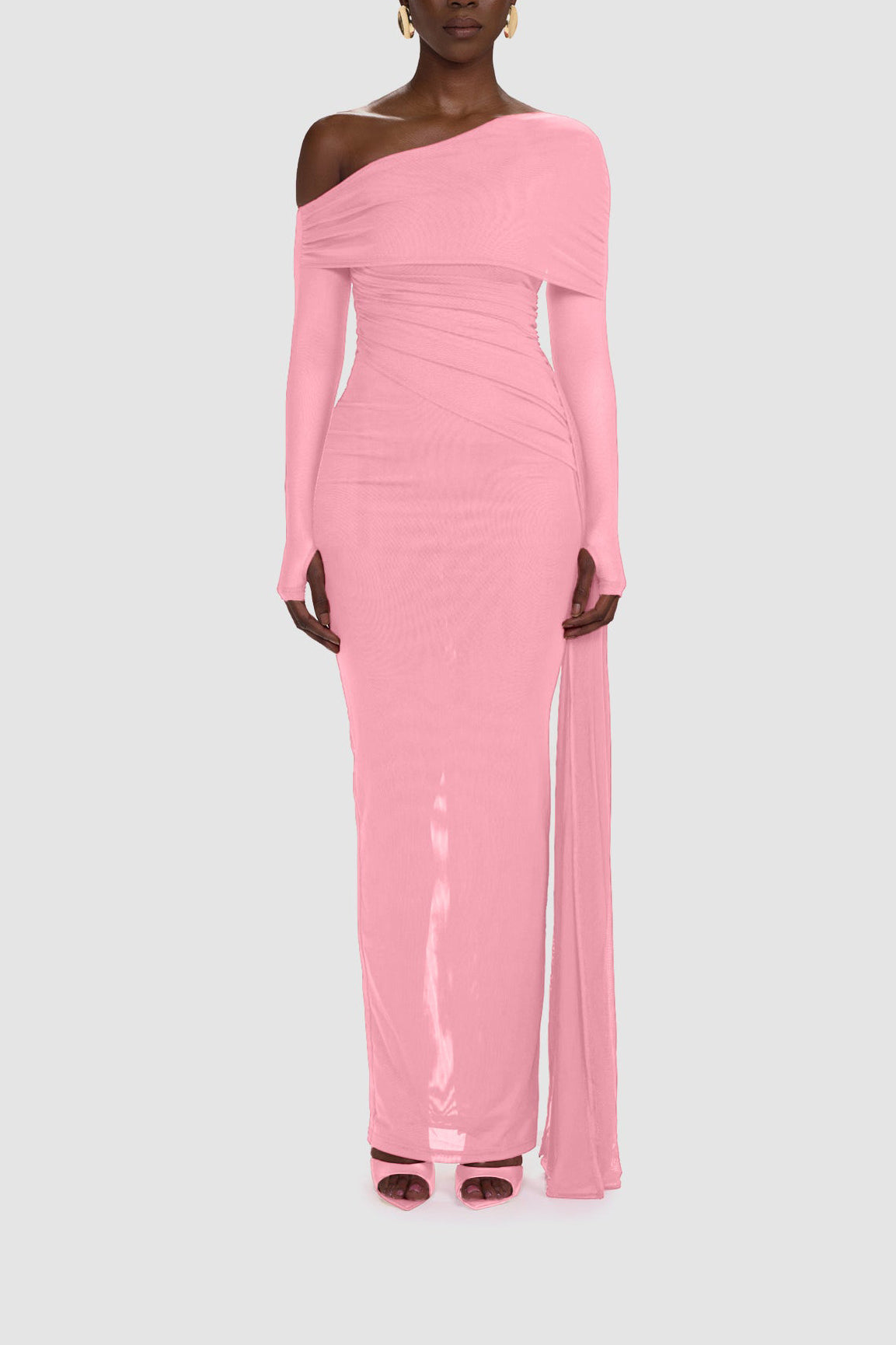 Off-shoulder Maxi Party Dress