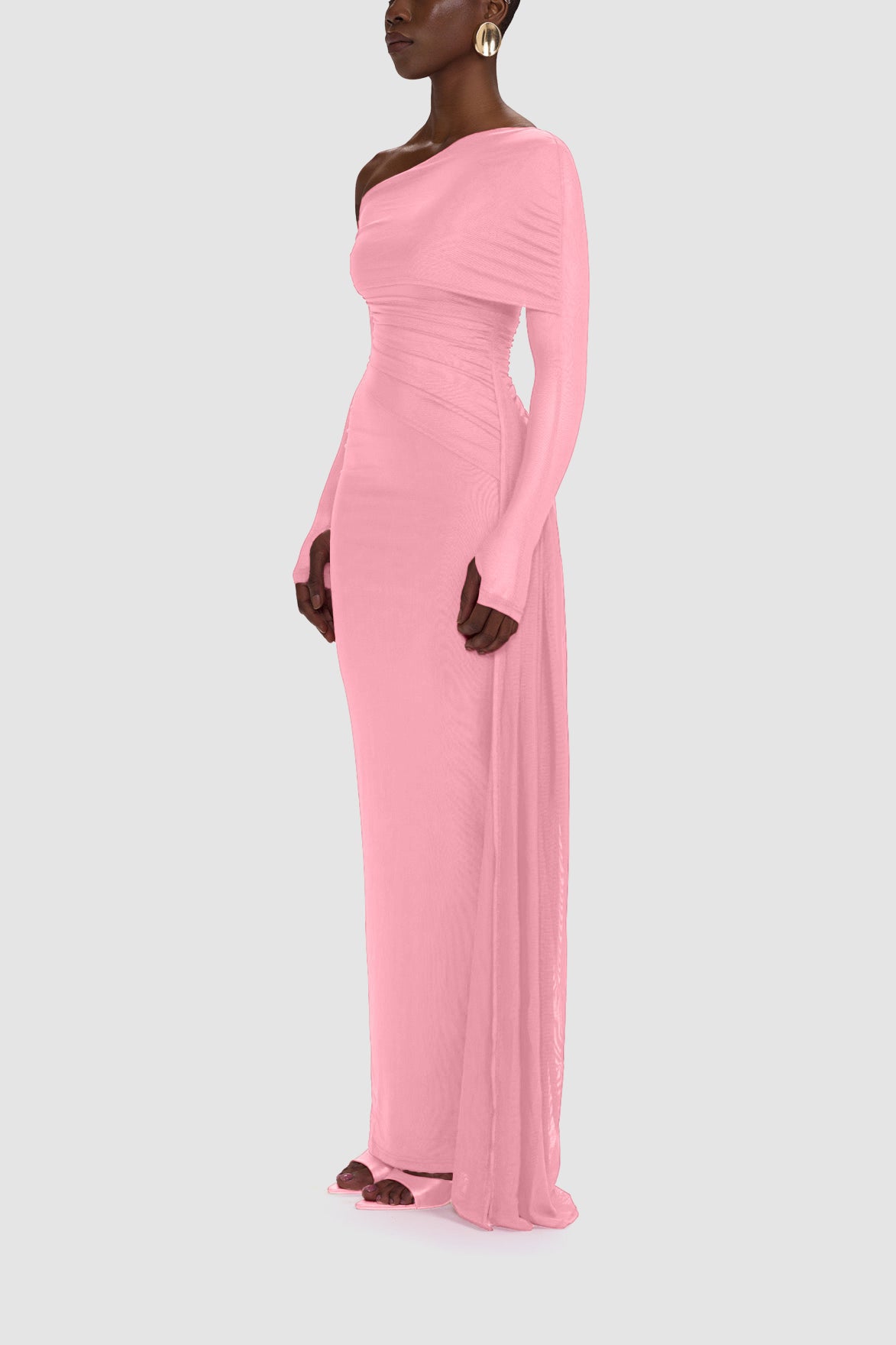 Off-shoulder Maxi Party Dress