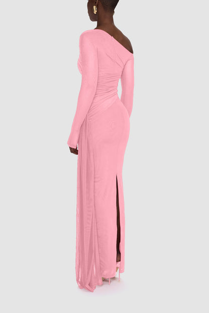 Off-shoulder Maxi Party Dress