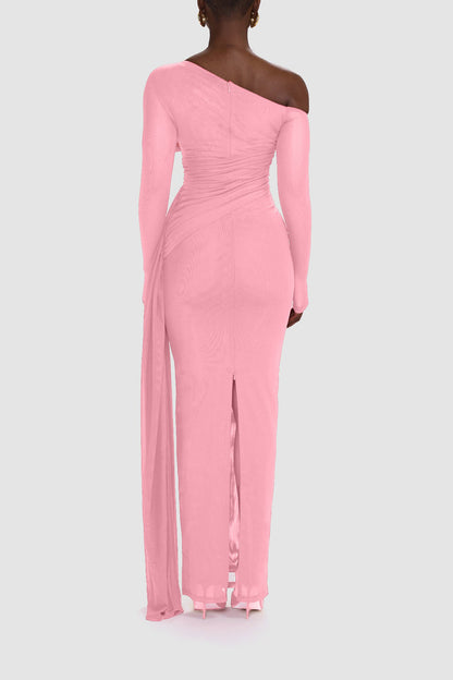 Off-shoulder Maxi Party Dress