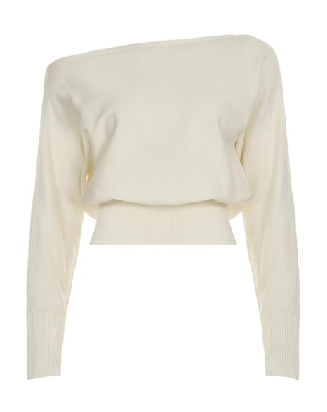 Off The Shoulder Ribbed Knit Sweater