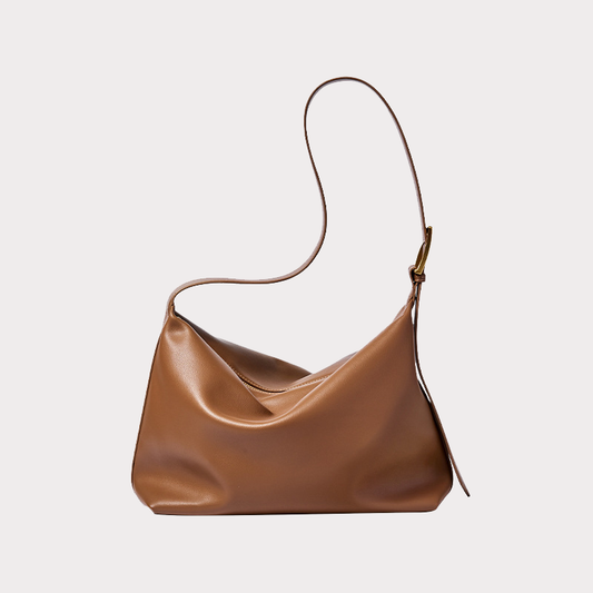 Solid Color Large Capacity Leather Tote Bag