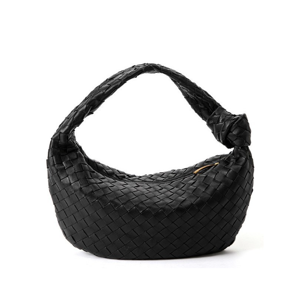 Lambskin Knotted Braided Leather Handbag