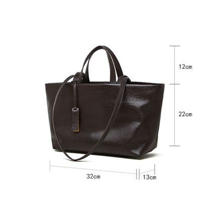 Retro Soft Leather Large Capacity Commuter Bag