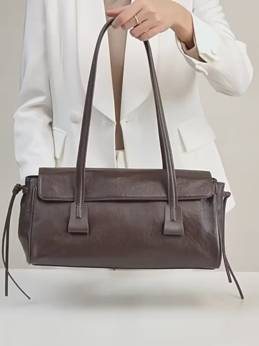 Vegetable Tanned Underarm Baguette Bag